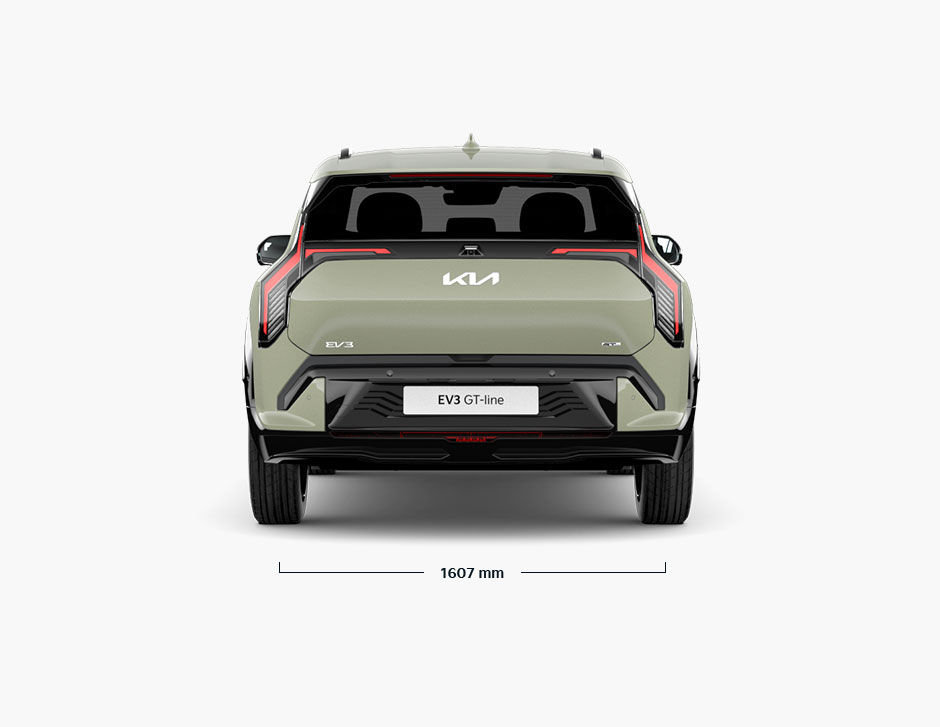 Kia EV3 Abmessungen Heckansicht